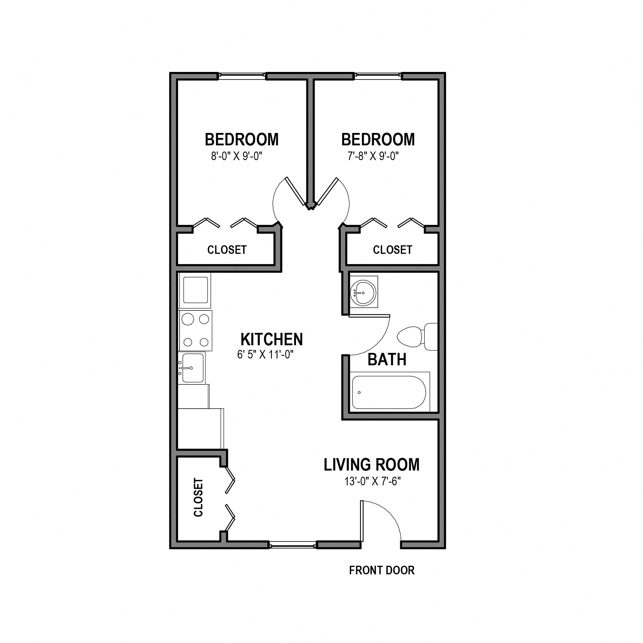 3817 Dawson- 2 Bedroom (#101,107,201,301) | University Lofts